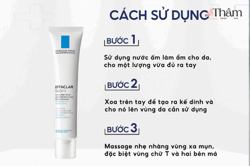 Các bước sử dụng kem La Roche Posay Effaclar Duo+M