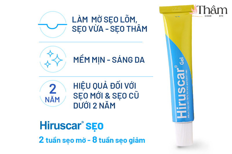 Công dụng của gel trị sẹo Hiruscar