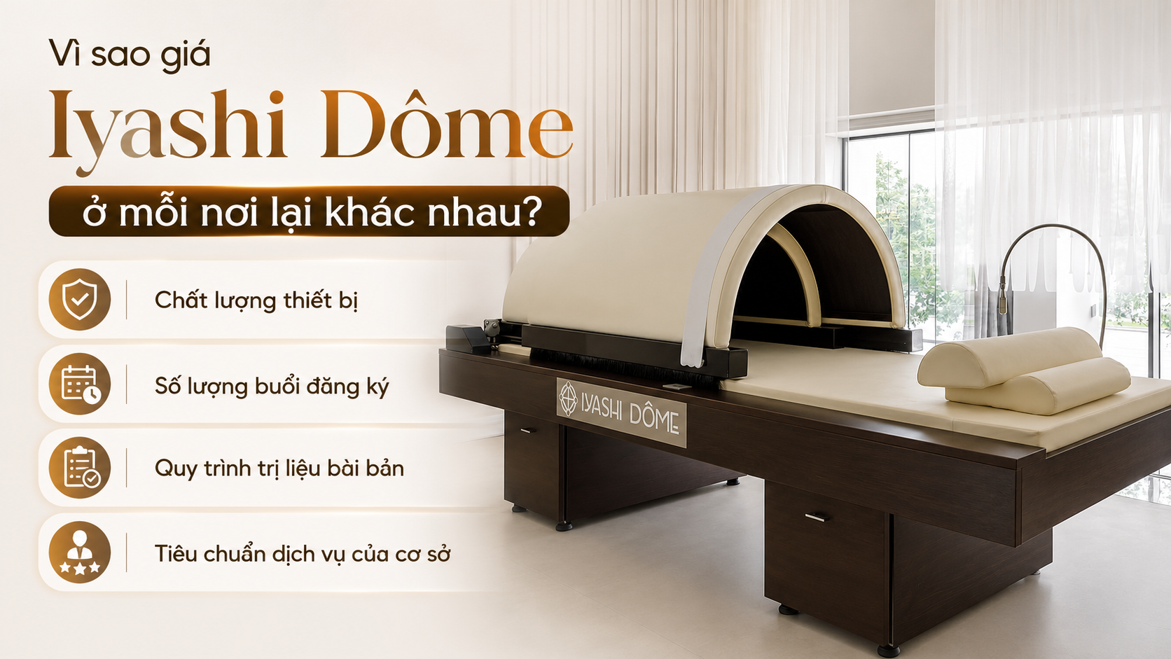 giá iyashi dôme mỗi nơi mỗi khác