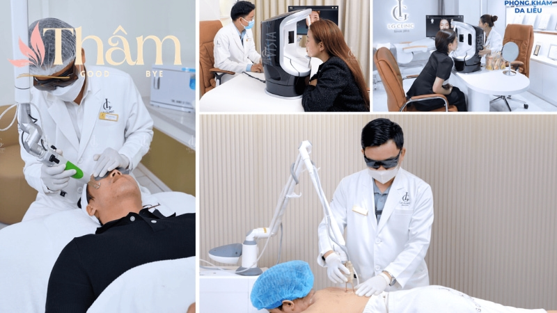 Quy trình trị thâm chuyên sâu tại LG Clinic luôn được bác sĩ Da liễu trực tiếp thăm khám và lên phác đồ cá nhân hóa 